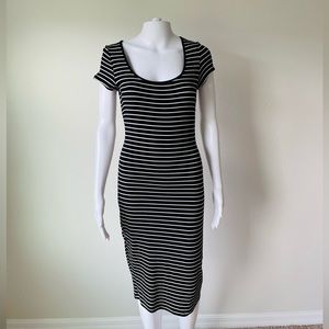 Apt 9 black and white striped dress
